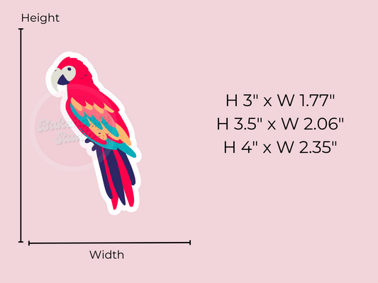 1153 Skinny Parrot  Cookie Cutter