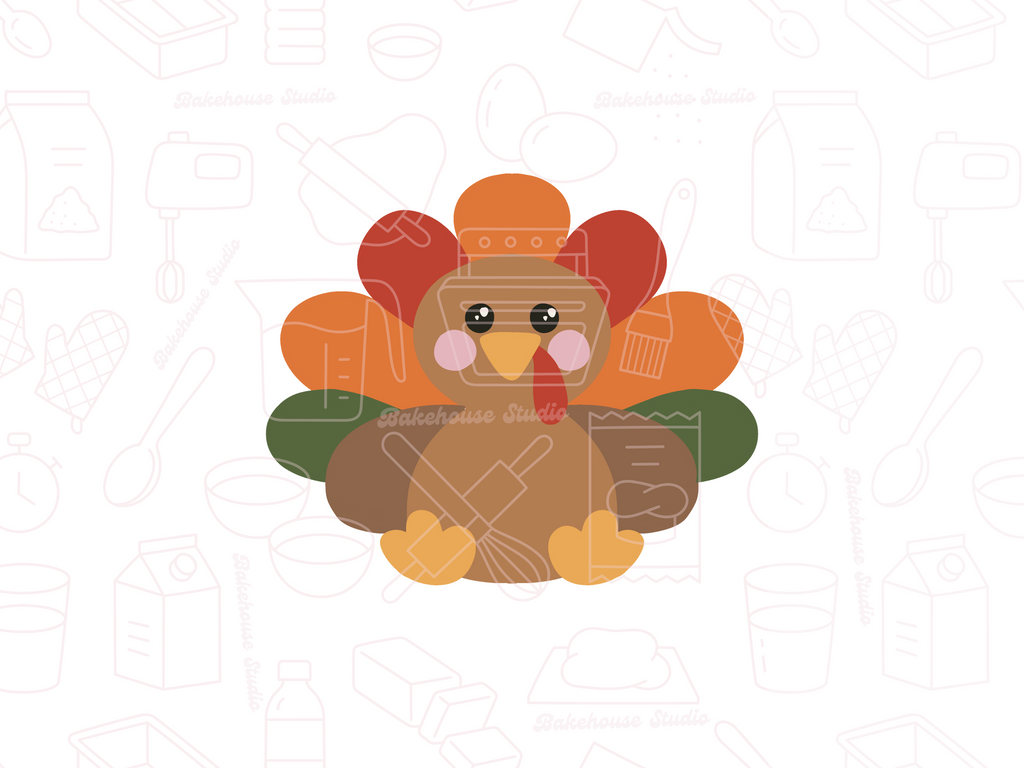 1055 Cute Turkey Cookie Cutter