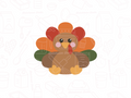 1055 Cute Turkey Cookie Cutter