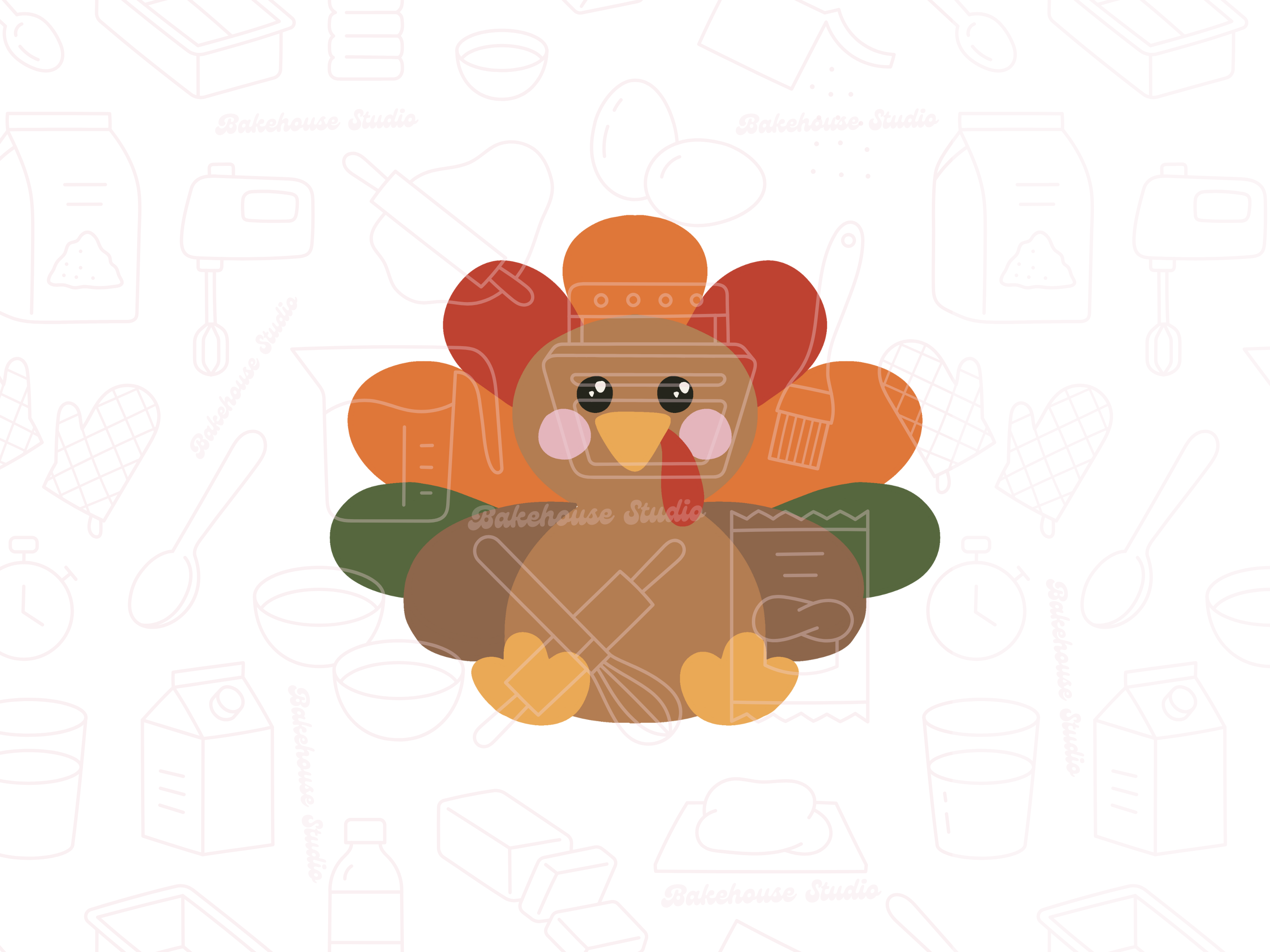 1055 Cute Turkey Cookie Cutter