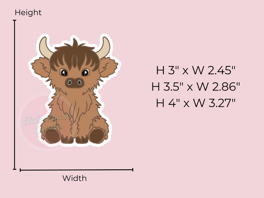 1173 Highland Cow Cookie Cutter