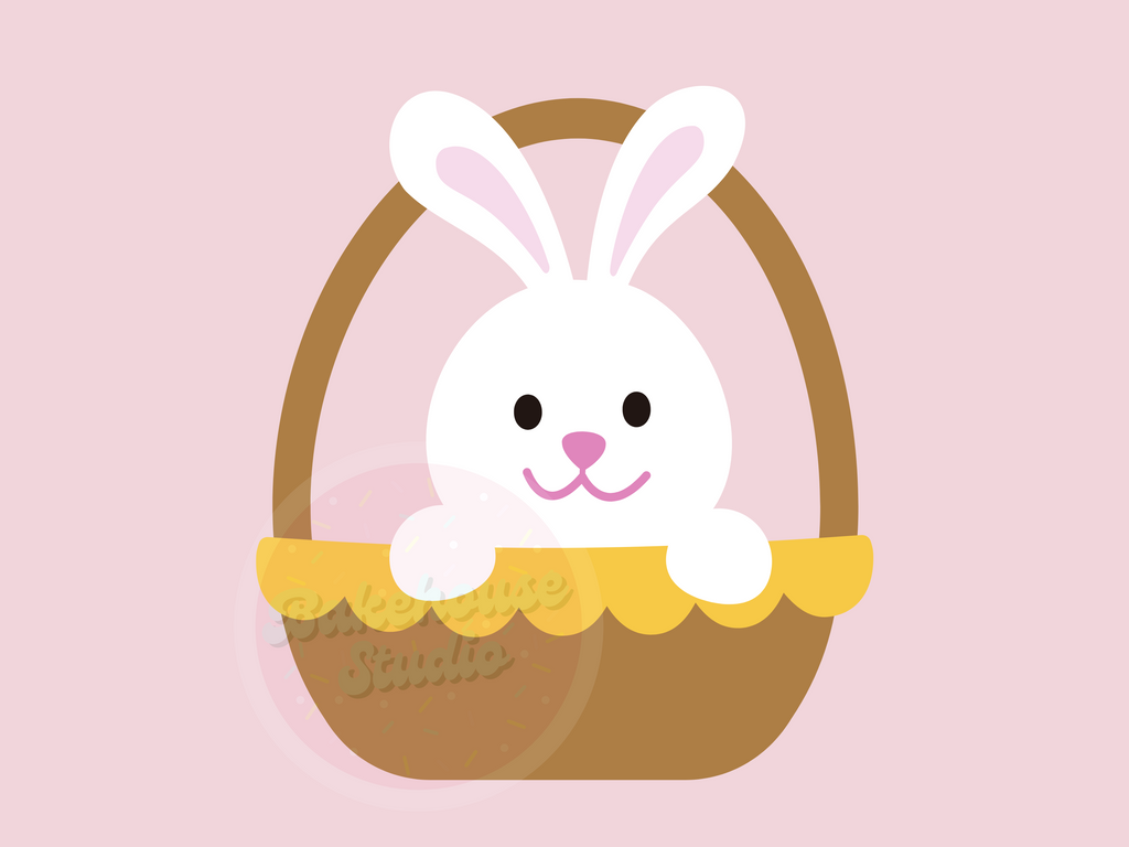 1090 Bunny Basket Cookie Cutter
