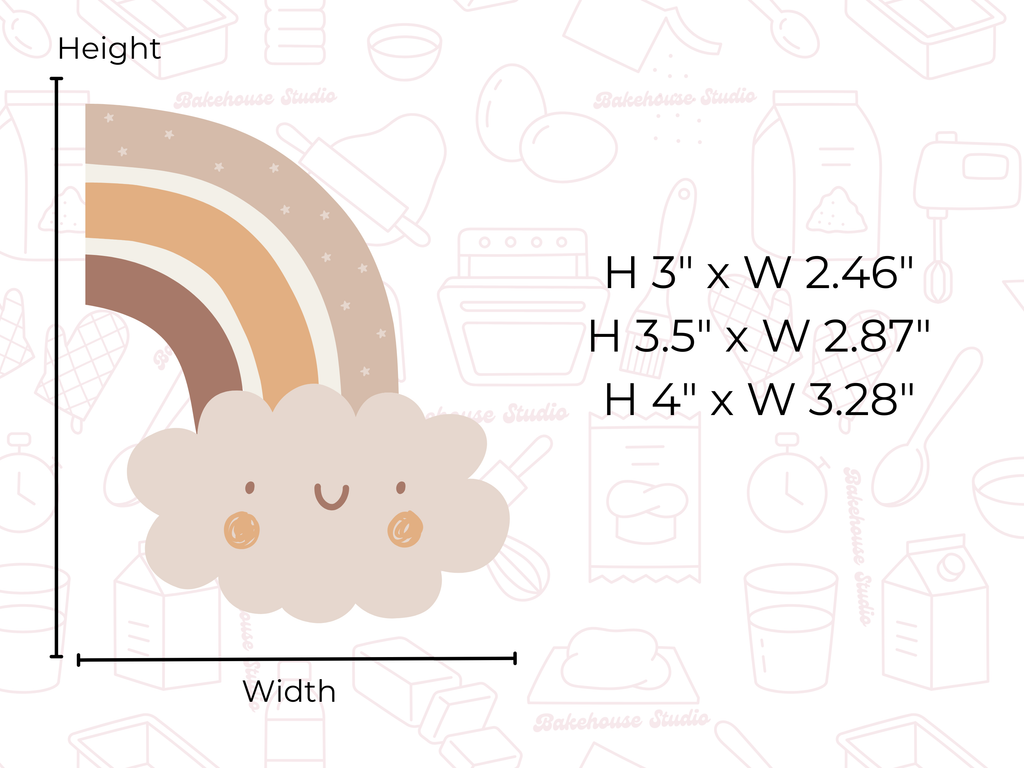 1037 Half Rainbow Cloud Cookie Cutter