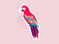 1153 Skinny Parrot  Cookie Cutter