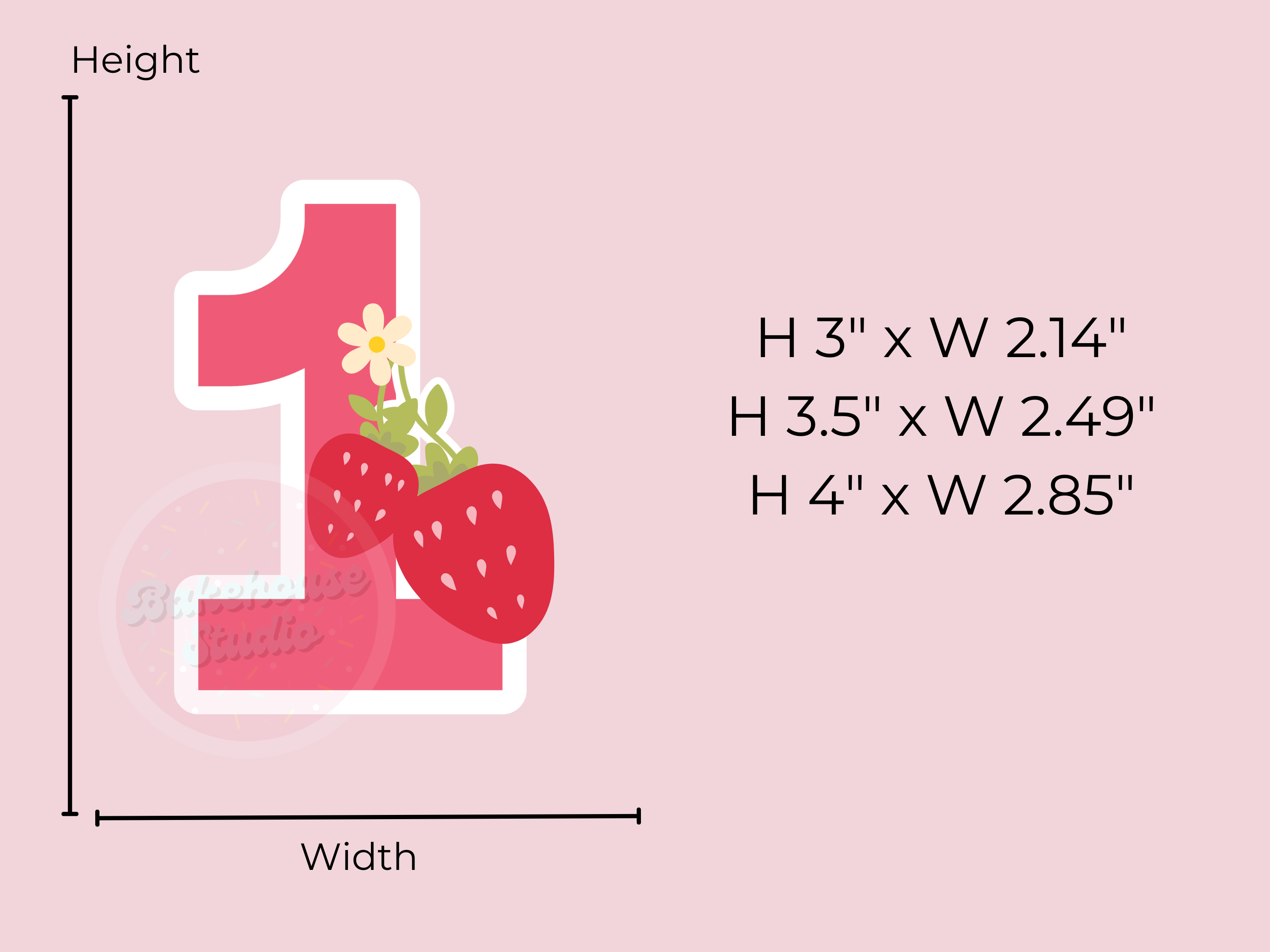 1107 Strawberry One Cookie Cutter