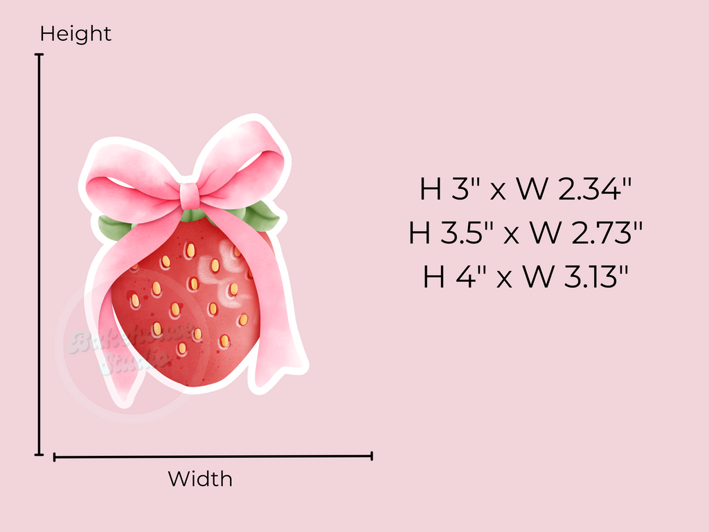 1117 Strawberry Bow Cookie Cutter