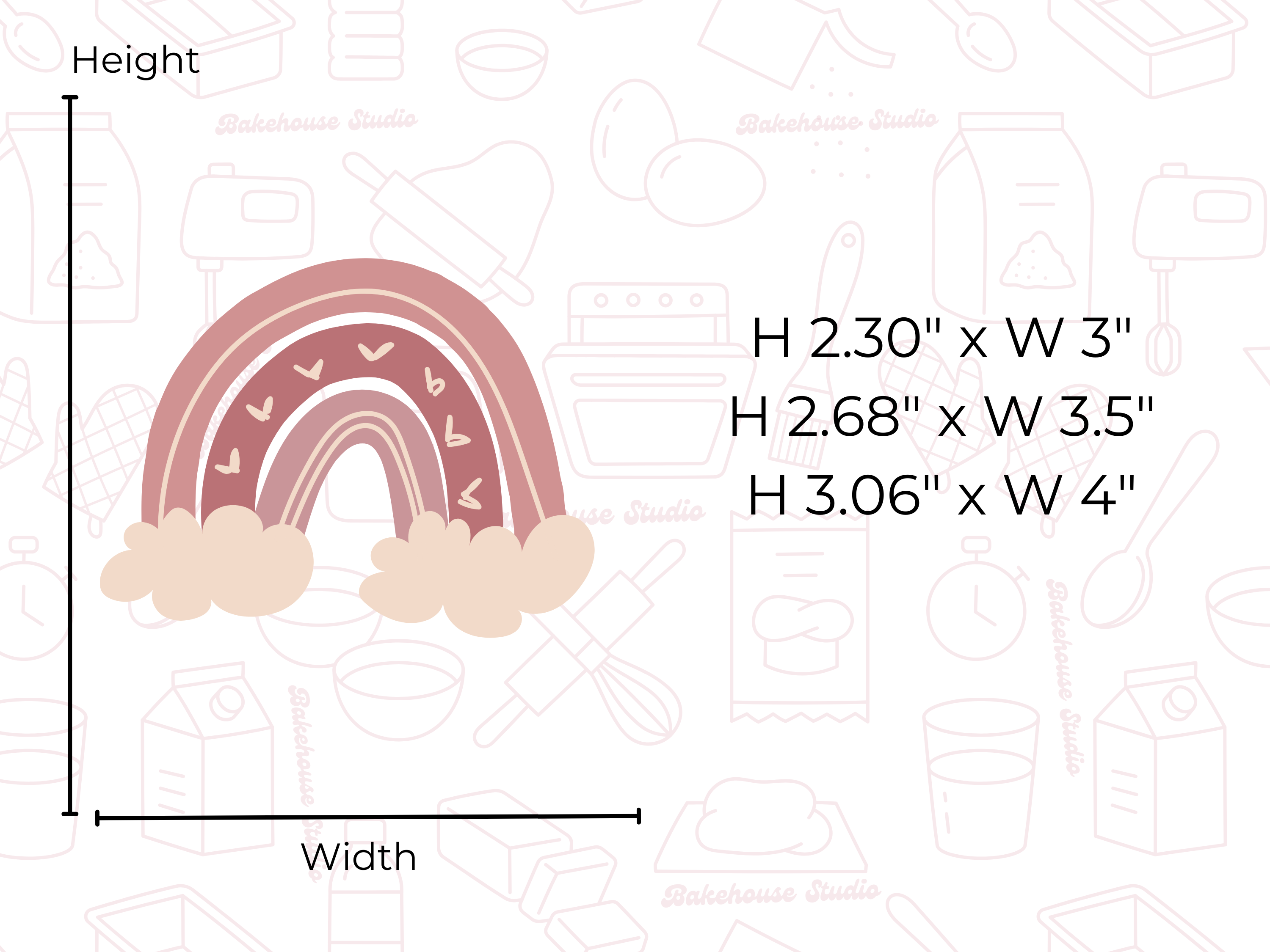 1038 Rainbow Clouds Cookie Cutter