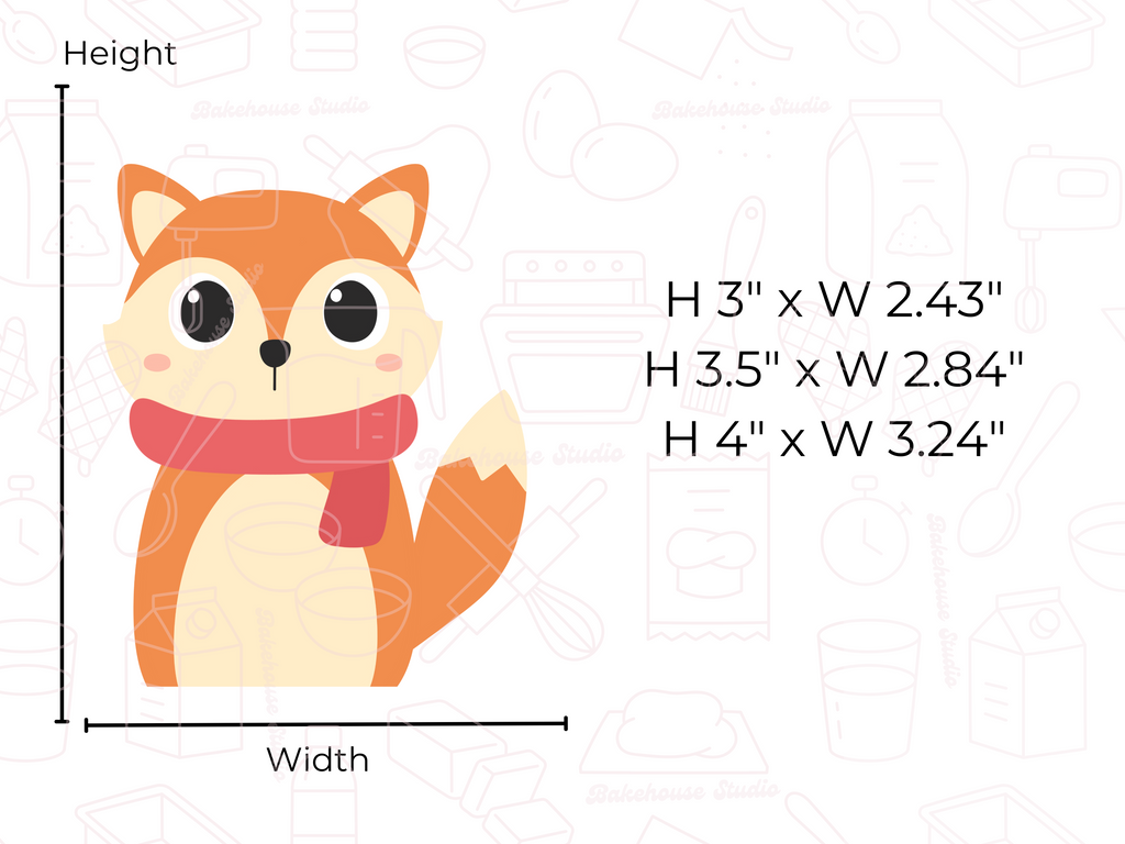 1071 Peg Fox Scarf Cookie Cutter