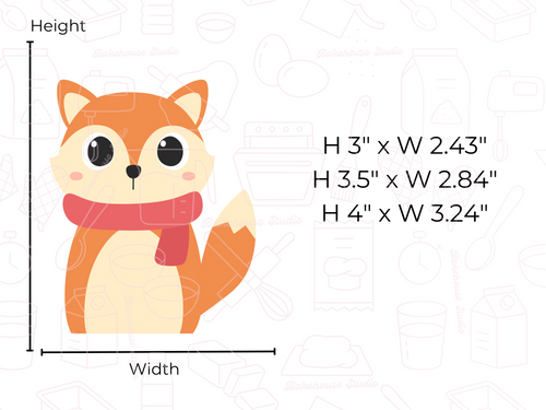 1071 Peg Fox Scarf Cookie Cutter