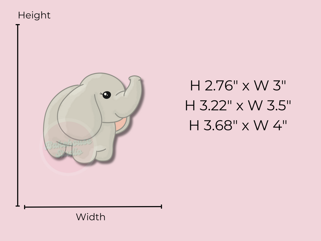 1172 Baby Elephant Cookie Cutter