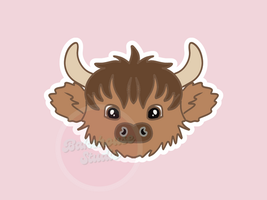 1174 Highland Cow Head Cookie Cutter