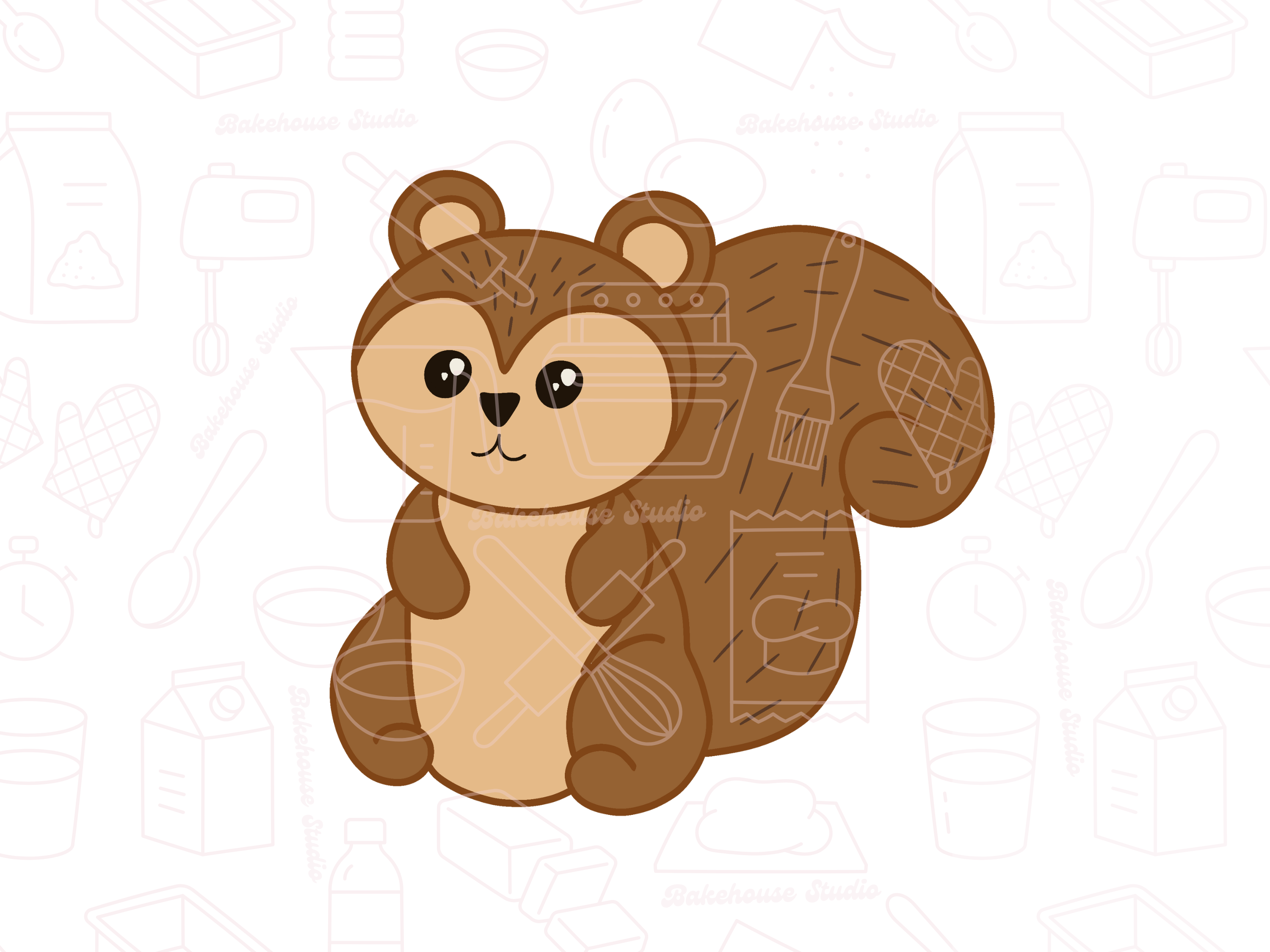 1065 Chunky Squirrel Cookie Cutter