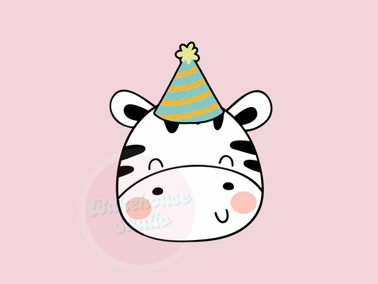 1158 Birthday Zebra Cookie Cutter