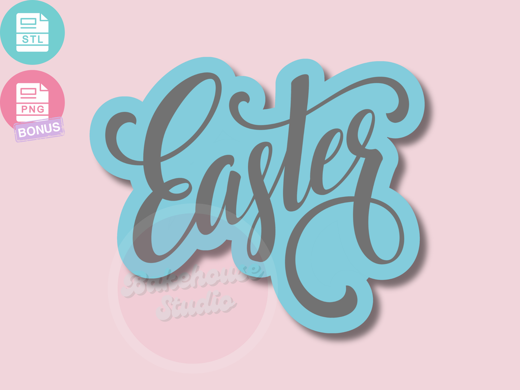1222 Cursive Easter Cookie Cutter