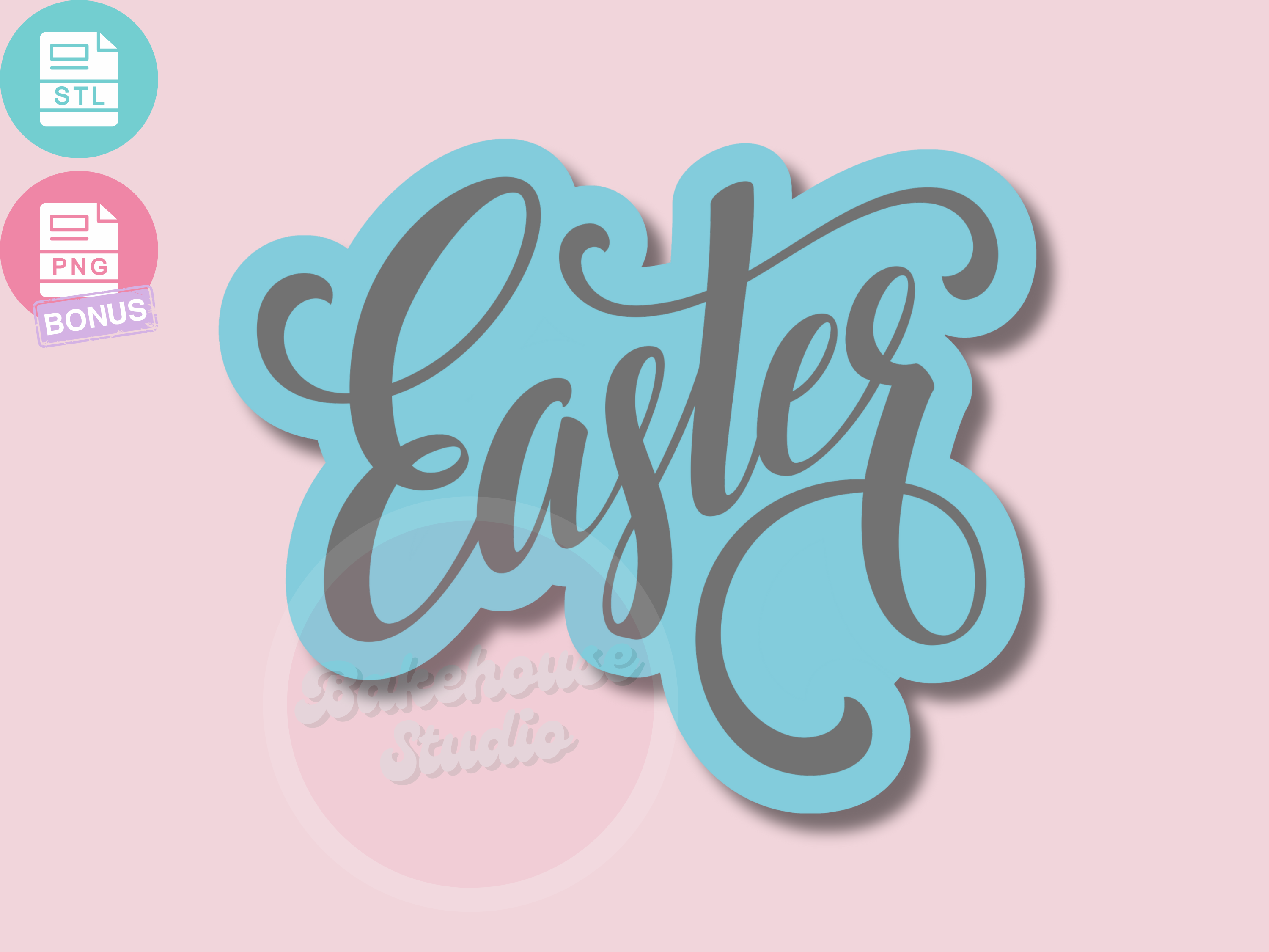 1222 Cursive Easter Cookie Cutter