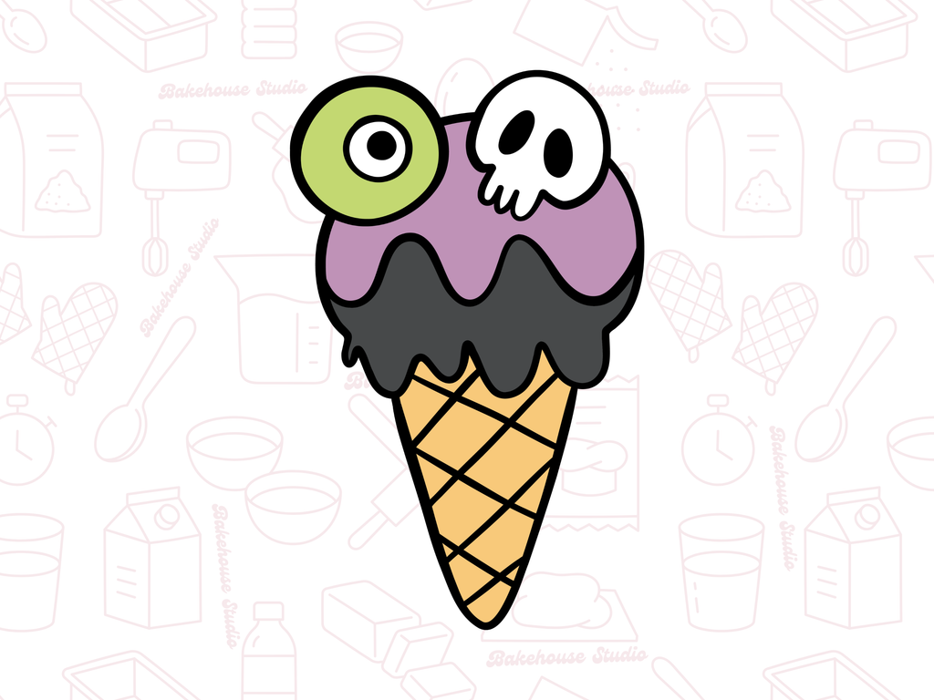 1035 Spooky Ice Cream Cookie Cutter