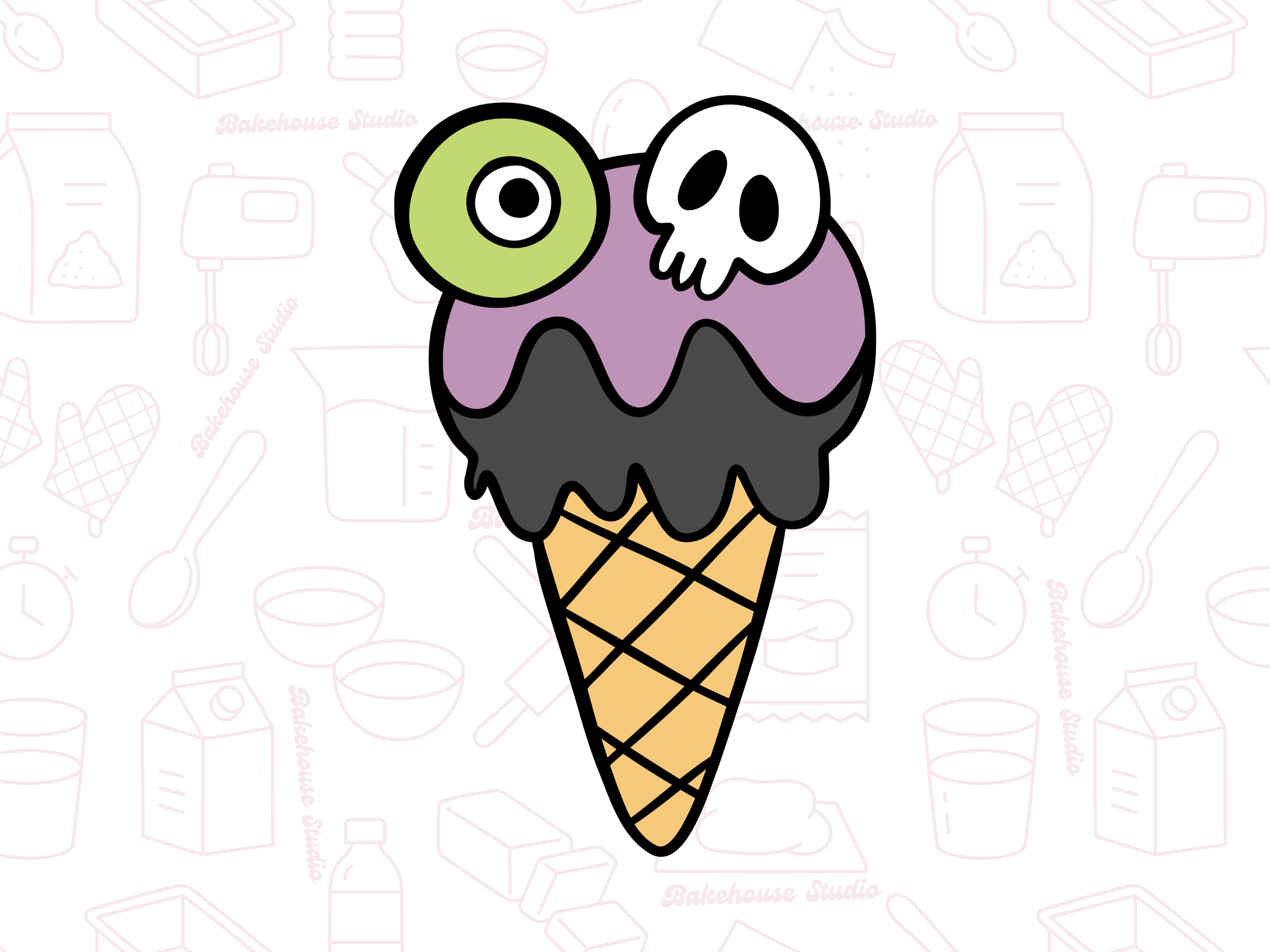 1035 Spooky Ice Cream Cookie Cutter