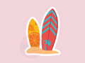 1147 Double Surf Boards Cookie Cutter