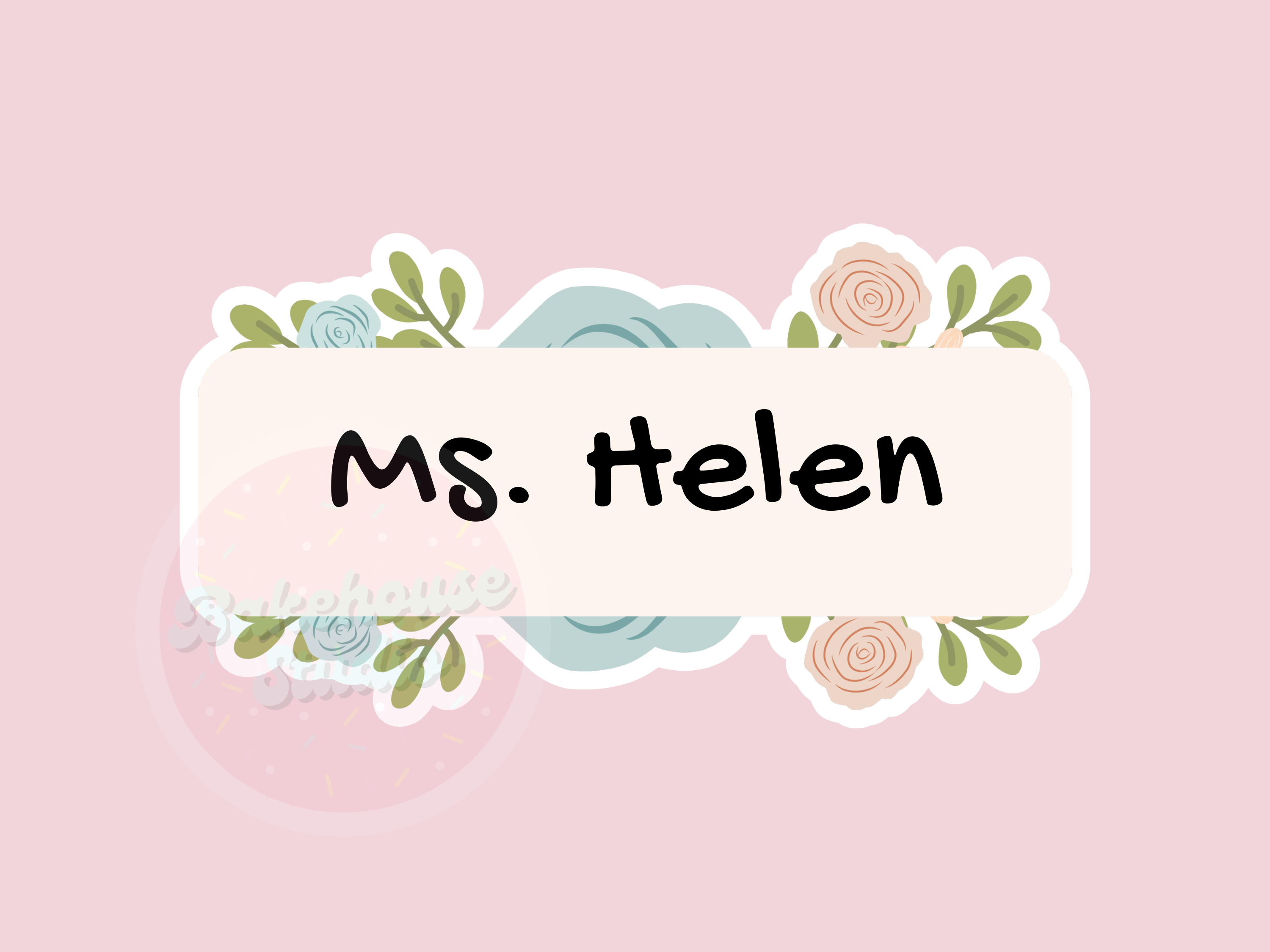 1124 Floral Name Card Cookie Cutter