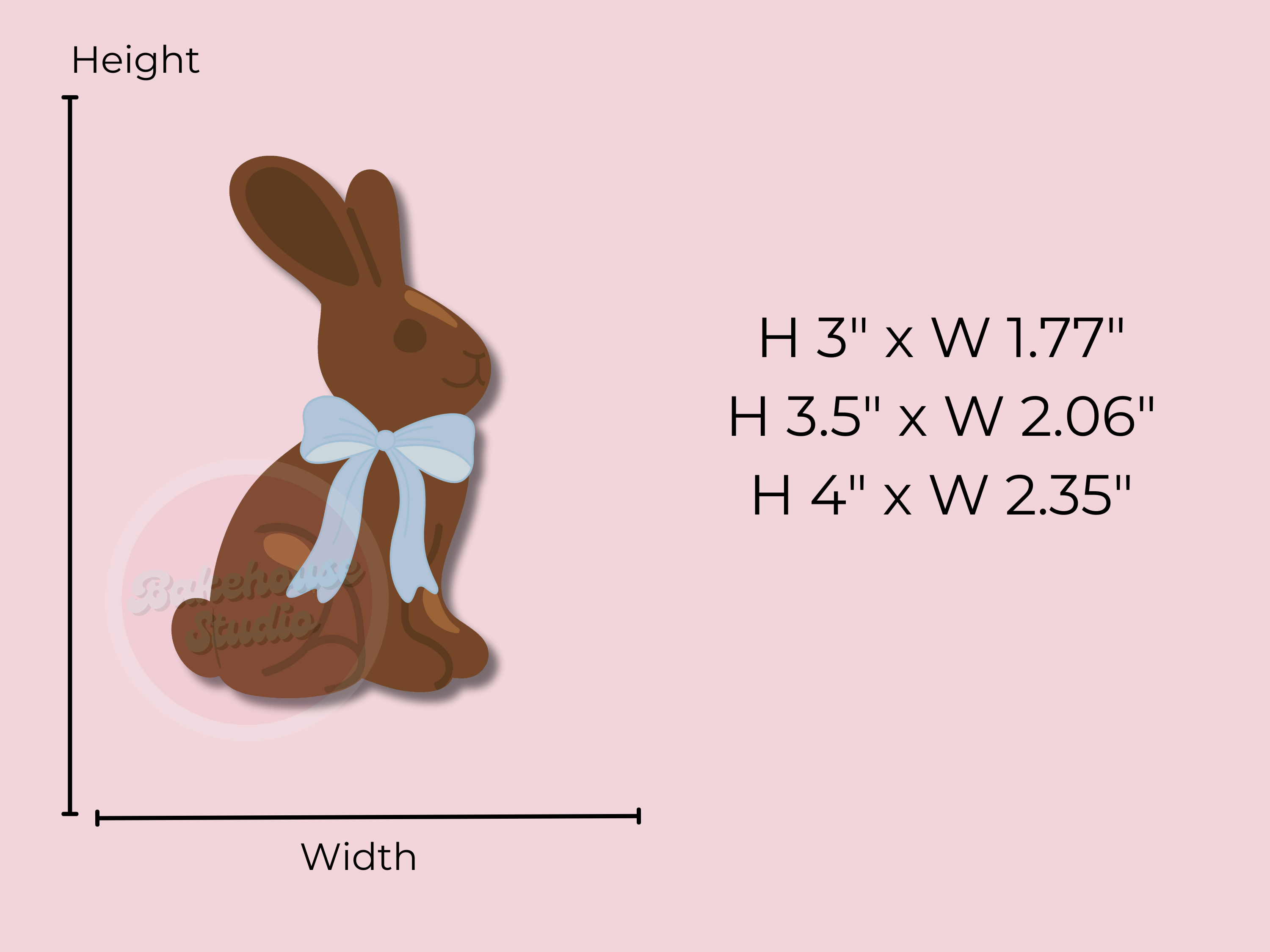 1219 Chocolate Bunny with Bow Cookie Cutter