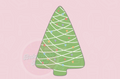 Green Christmas tree design with colorful dots on a pink background, labeled 'STL Digital File'.