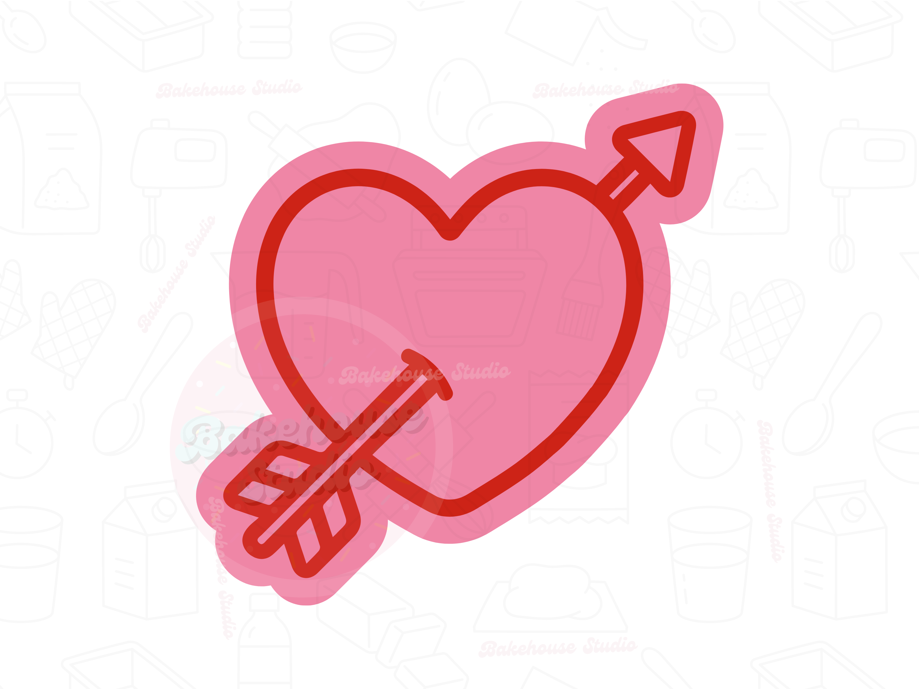 1083 Heart Arrow Cookie Cutter