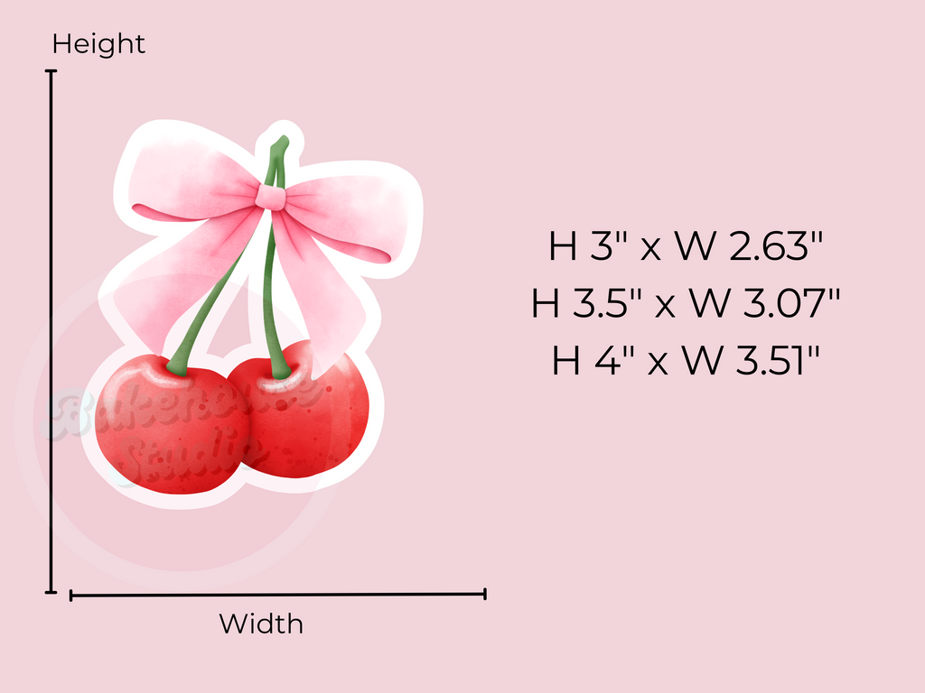 1116 Cherries Bow Cookie Cutter
