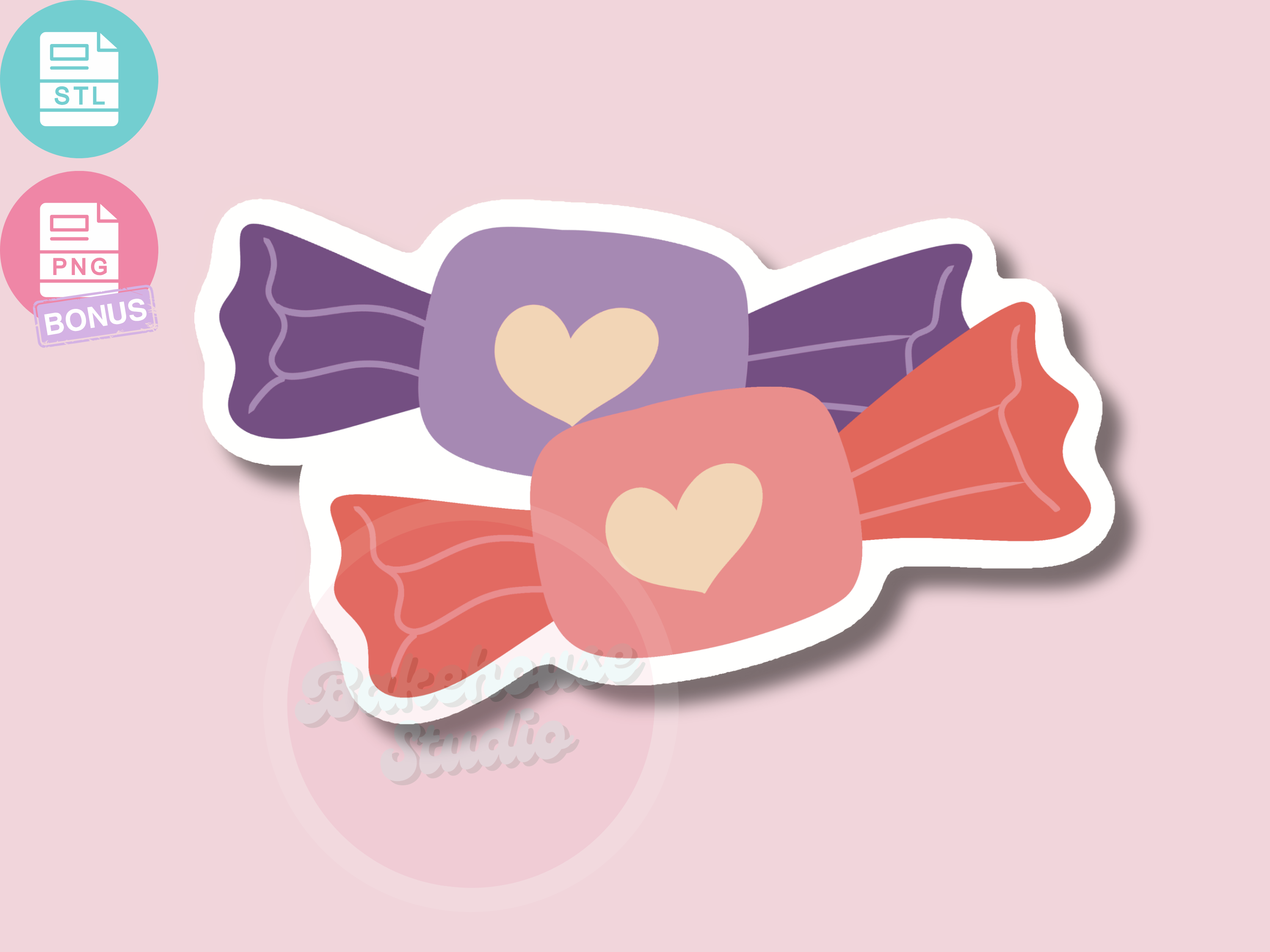 1214 BonBon Wrappers Cookie Cutter