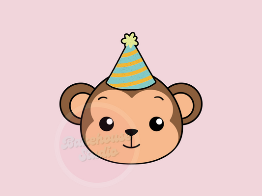 1156 Birthday Monkey Cookie Cutter