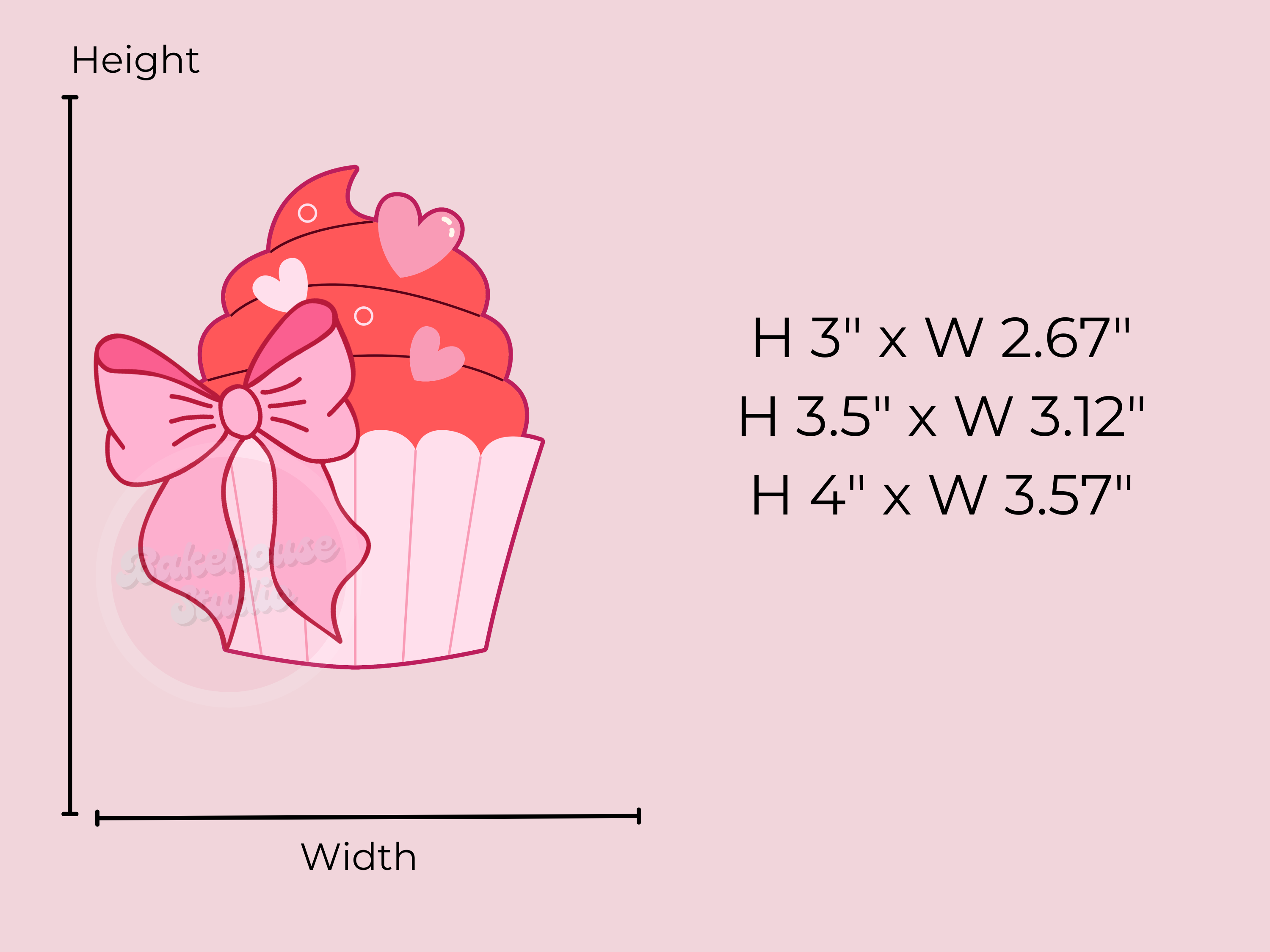 1231 Heart Cupcake Bow Cookie Cutter