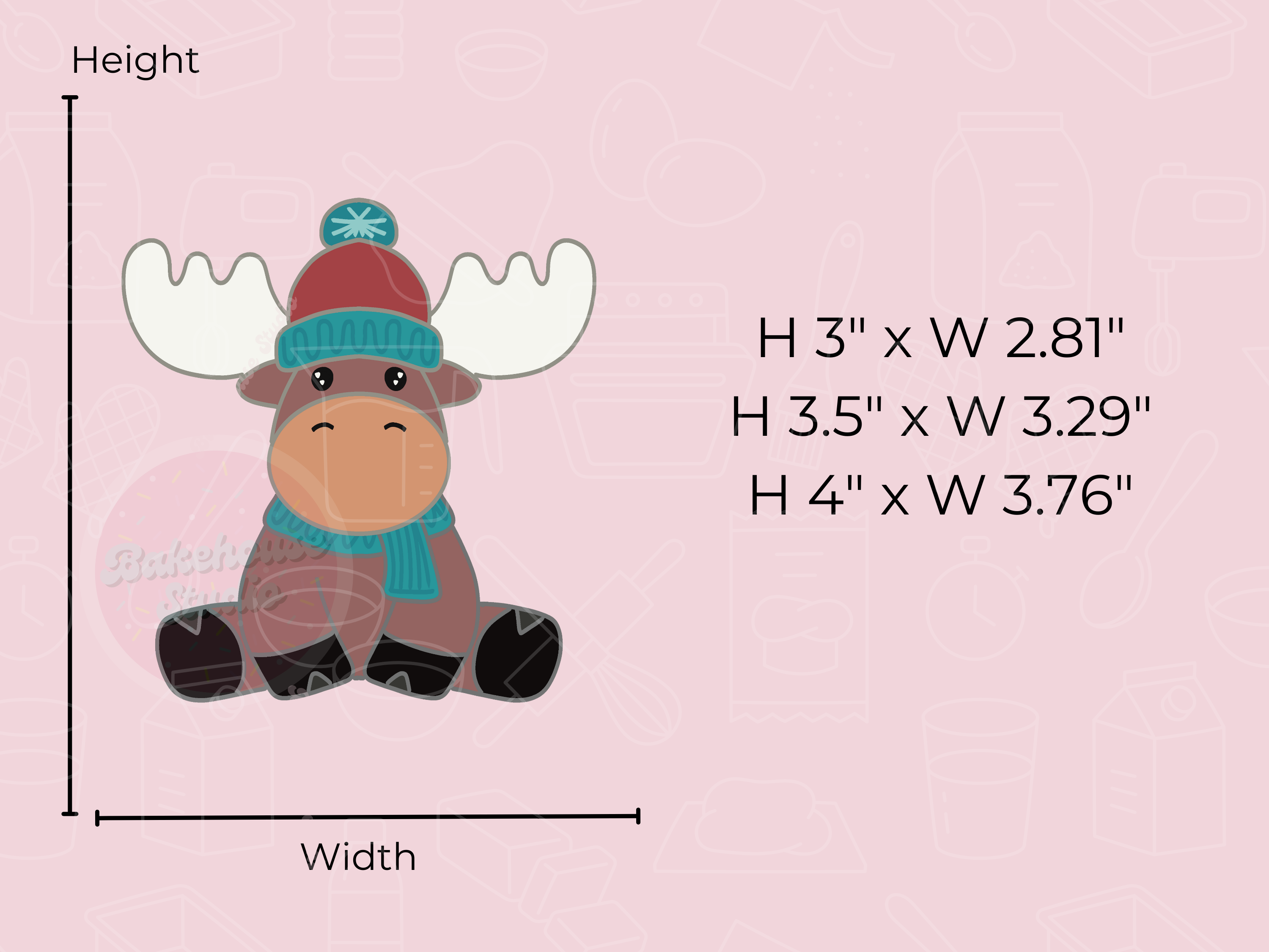 1077-1 Moose Body Cookie Cutter