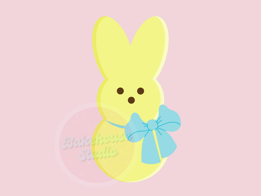 1088 Bunny Marshmallow Bow Cookie Cutter