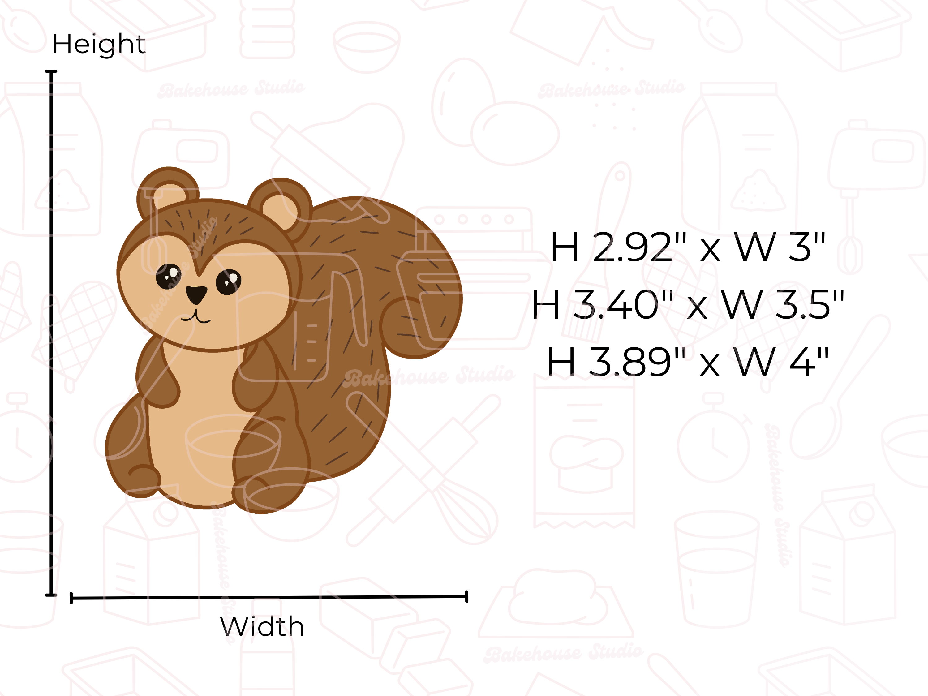 1065 Chunky Squirrel Cookie Cutter