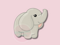 1172 Baby Elephant Cookie Cutter