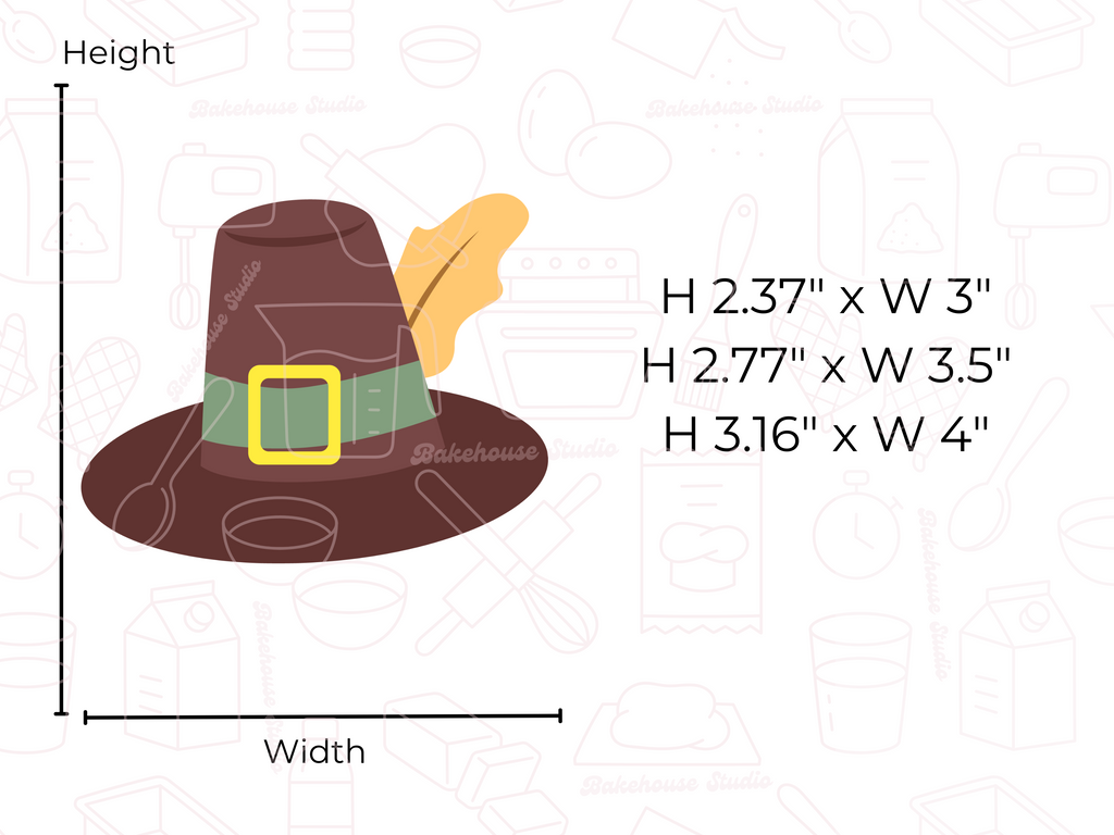 1056 Pilgrim Hat Cookie Cutter