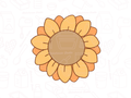 1050 Sunflower Round asymmetrical Cookie Cutter