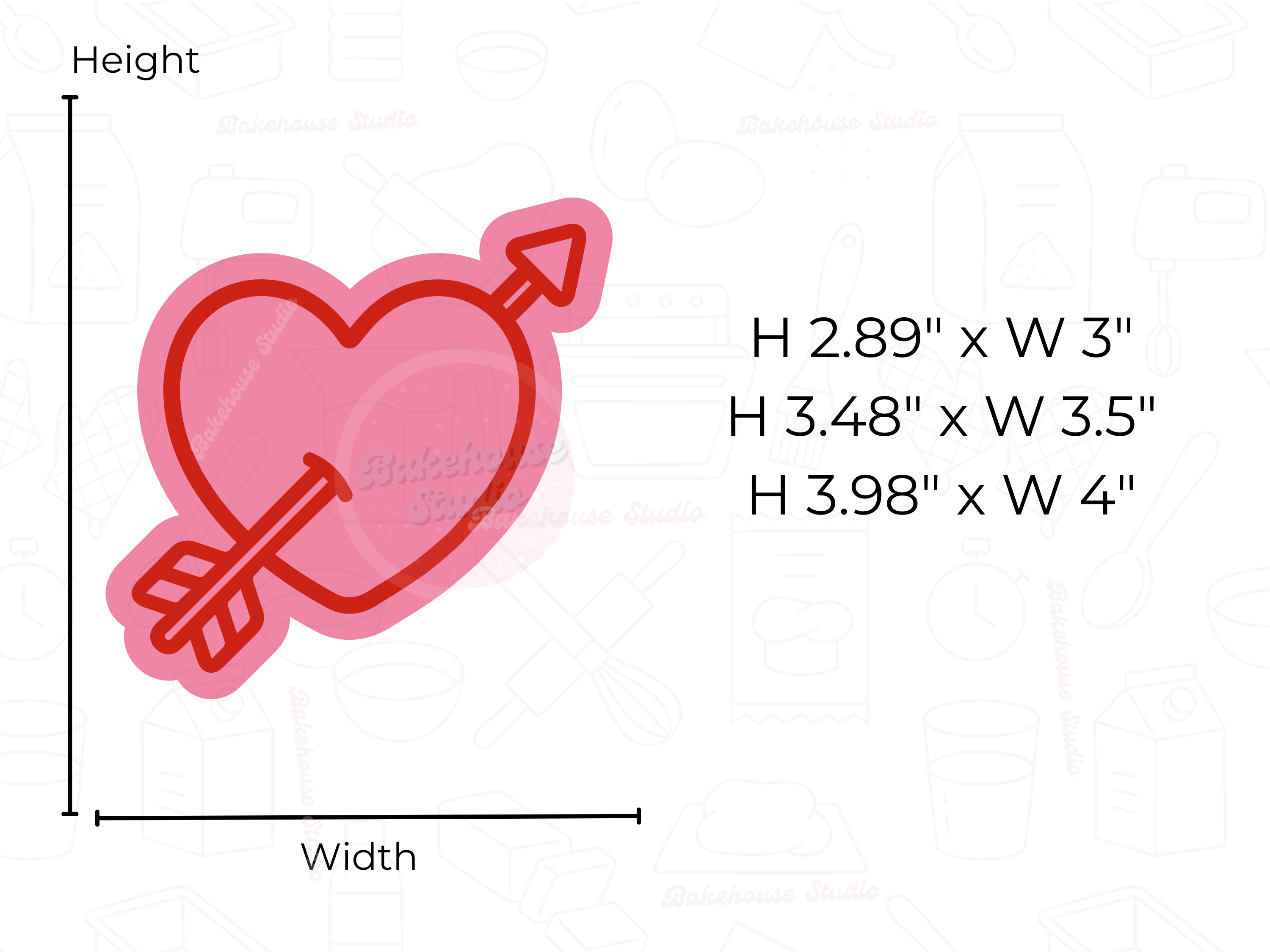 1083 Heart Arrow Cookie Cutter
