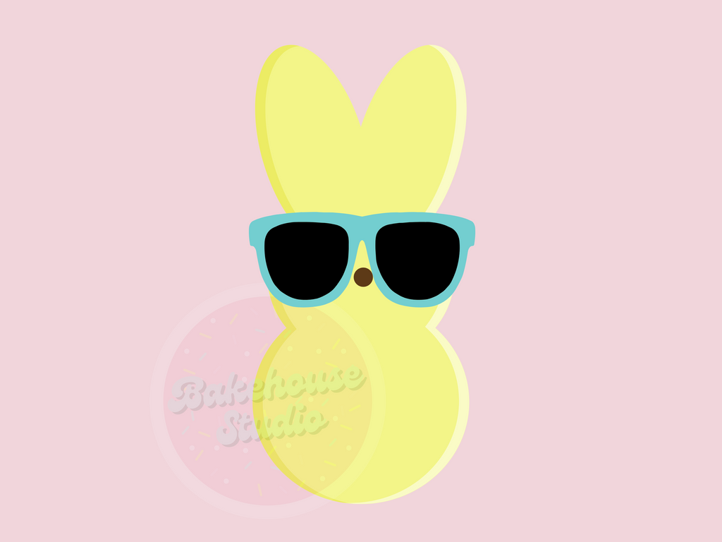 1087 Bunny Marshmallow Sunglasses Cookie Cutter
