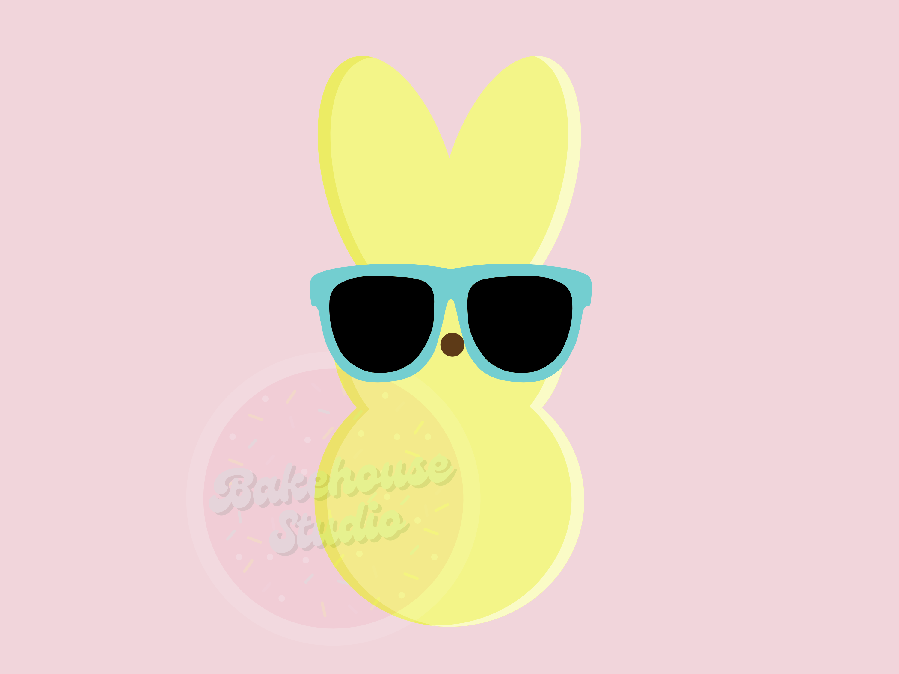 1087 Bunny Marshmallow Sunglasses Cookie Cutter