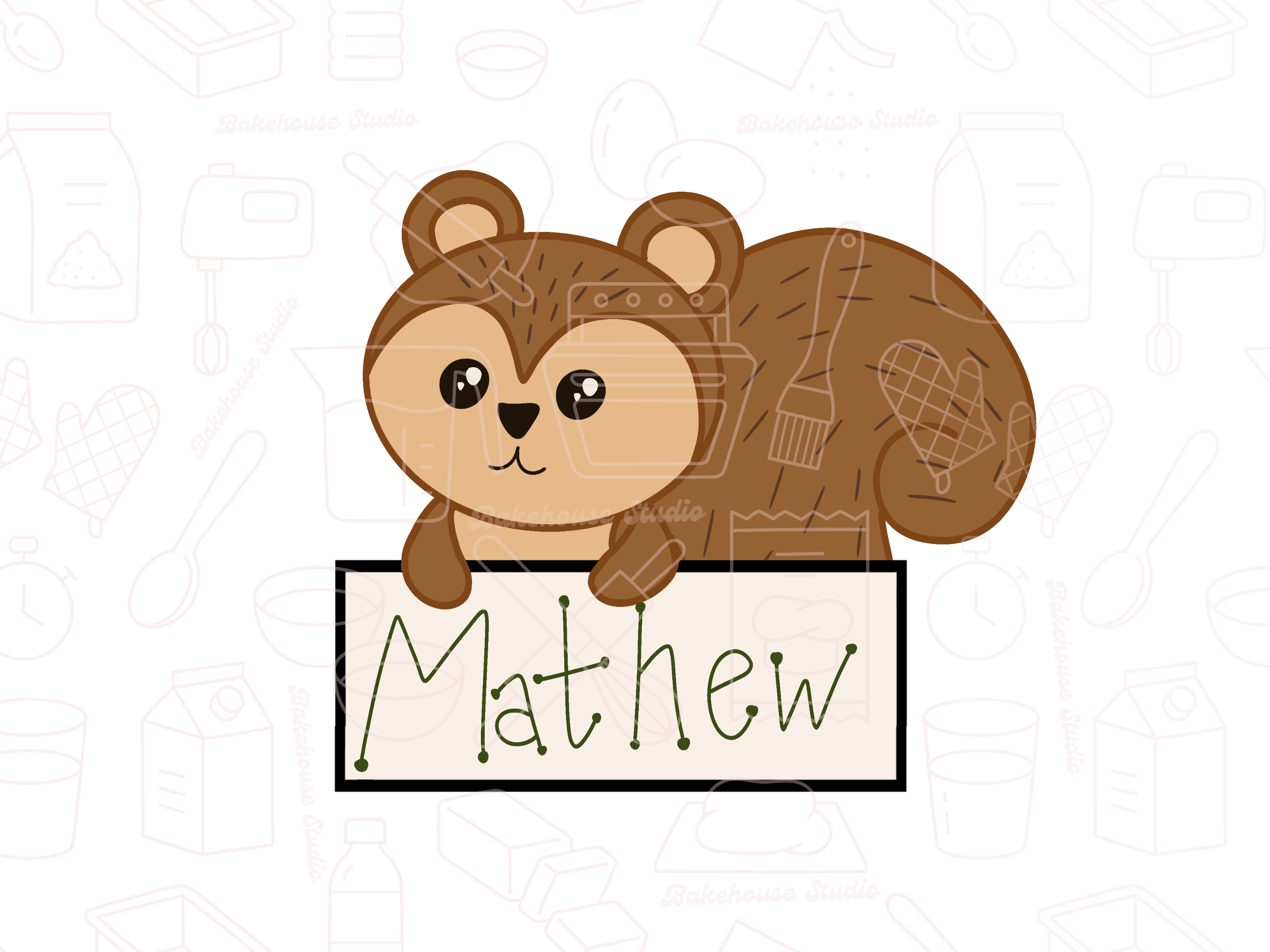 1066 Chunky Squirrel Plaque Cookie Cutter