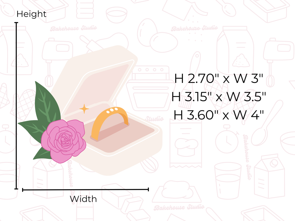1043 Ring Box Floral Cookie Cutter