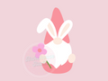 1092 Gnome Bunny Cookie Cutter