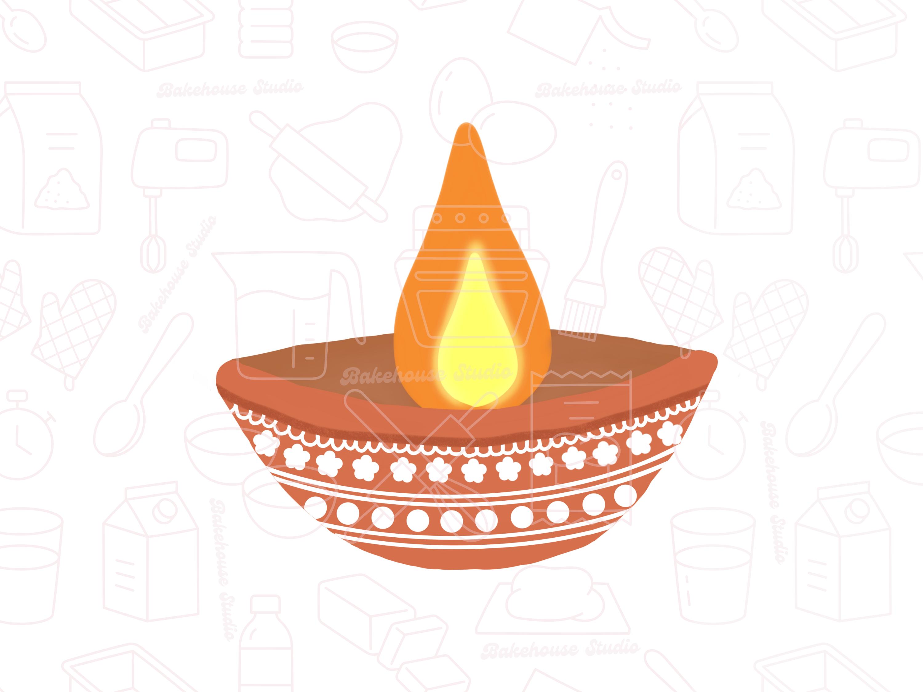 1052 Diwali Candle Cookie Cutter