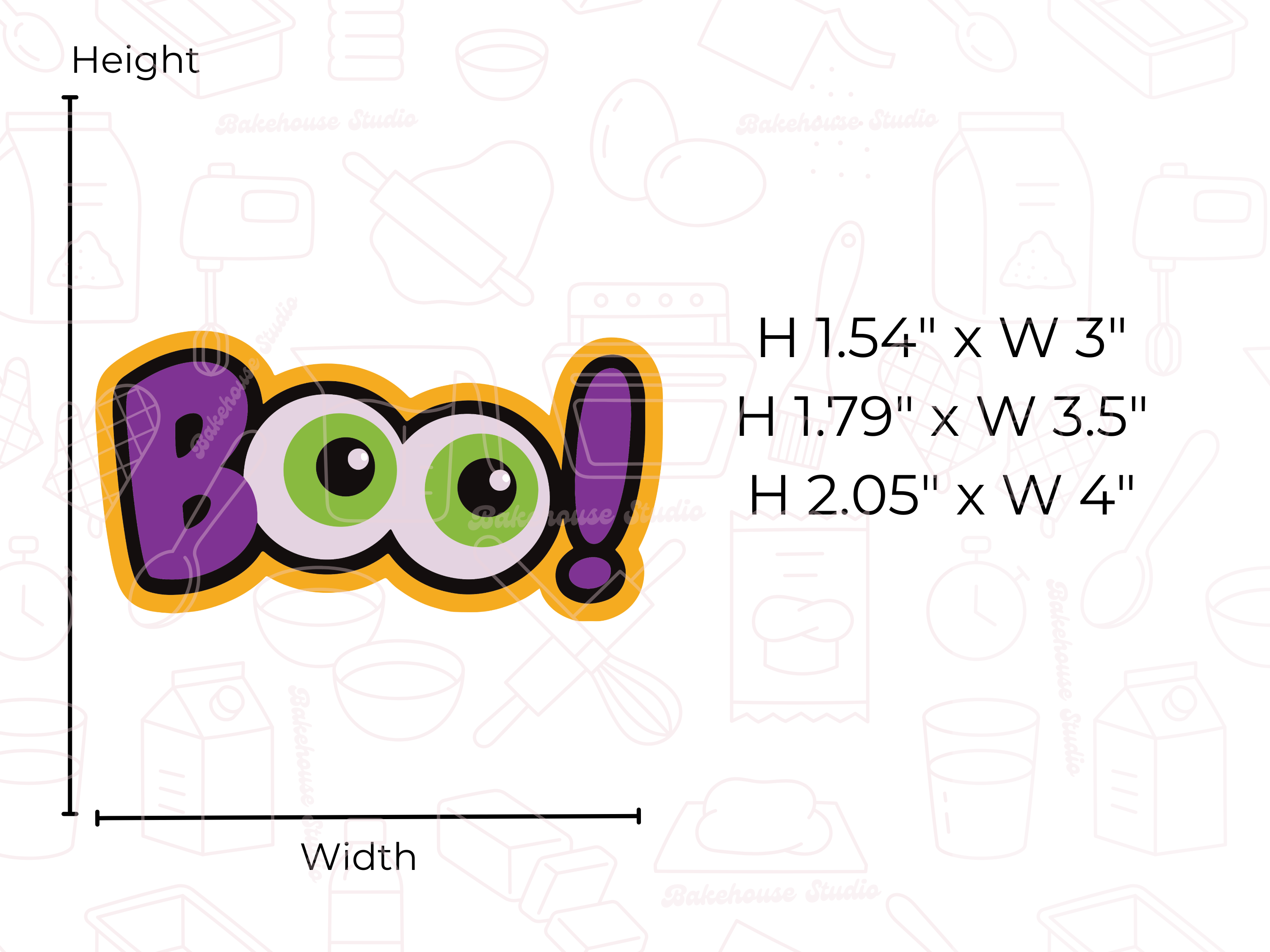 1048 BOO eyes Cookie Cutter