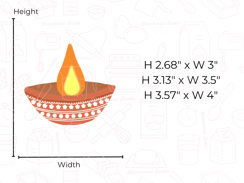 1052 Diwali Candle Cookie Cutter