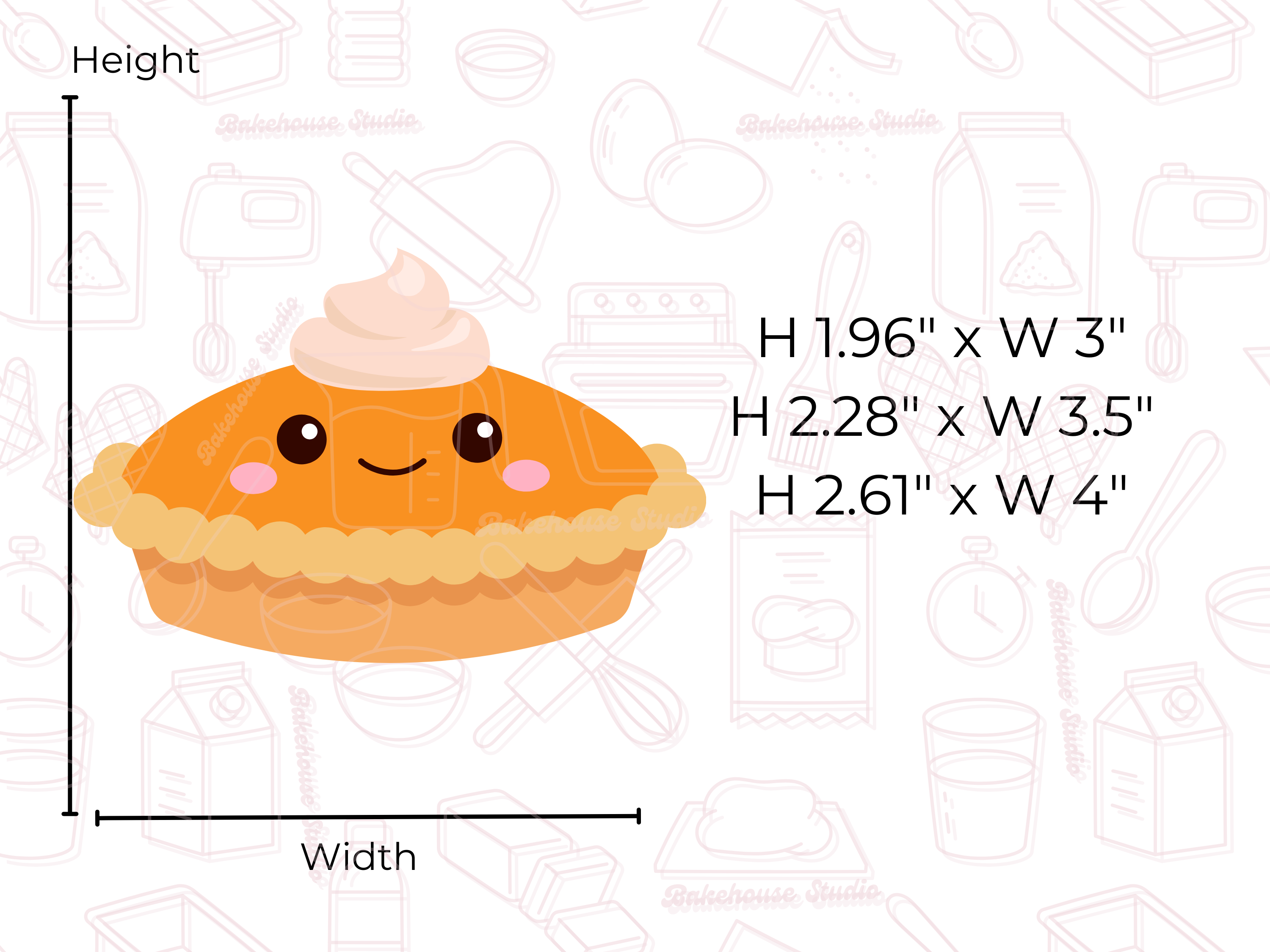 1047 Whip Topping Pie Cookie Cutter