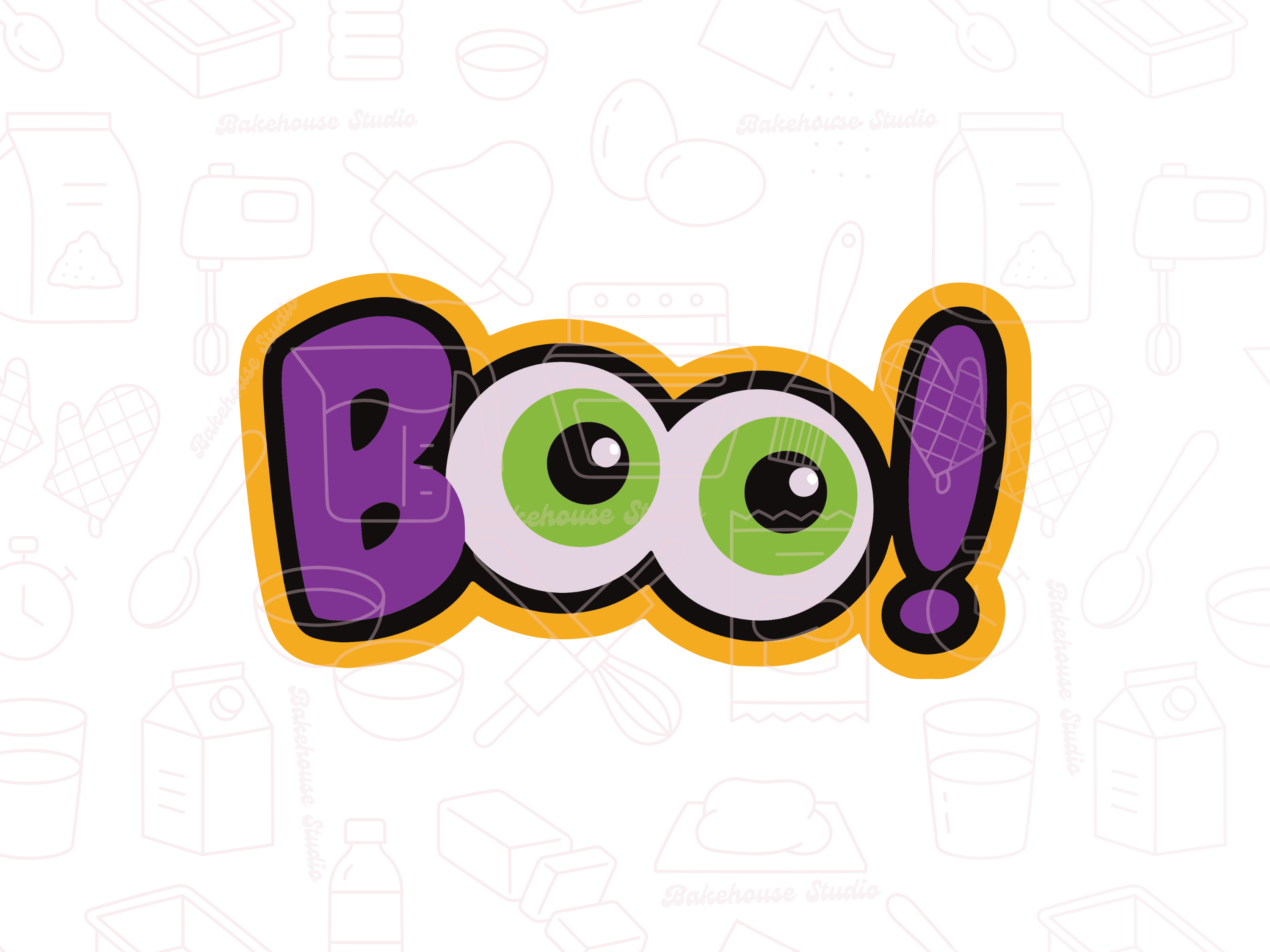 1048 BOO eyes Cookie Cutter