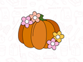 1046 Flower Pumpkin Cookie Cutter