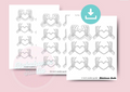 Skeleton Heart Hands Royal Icing Templates (PDF)