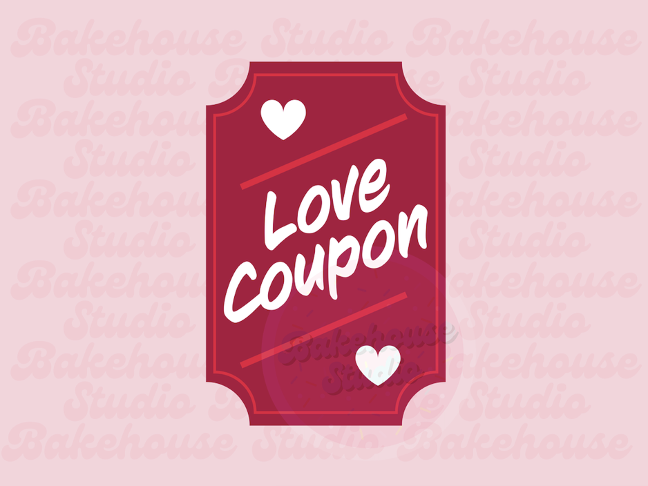 1084 Love Coupon Cookie Cutter